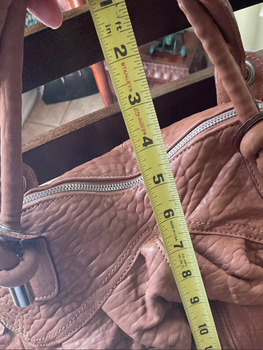 Classic Tan Leather Tote Handbag